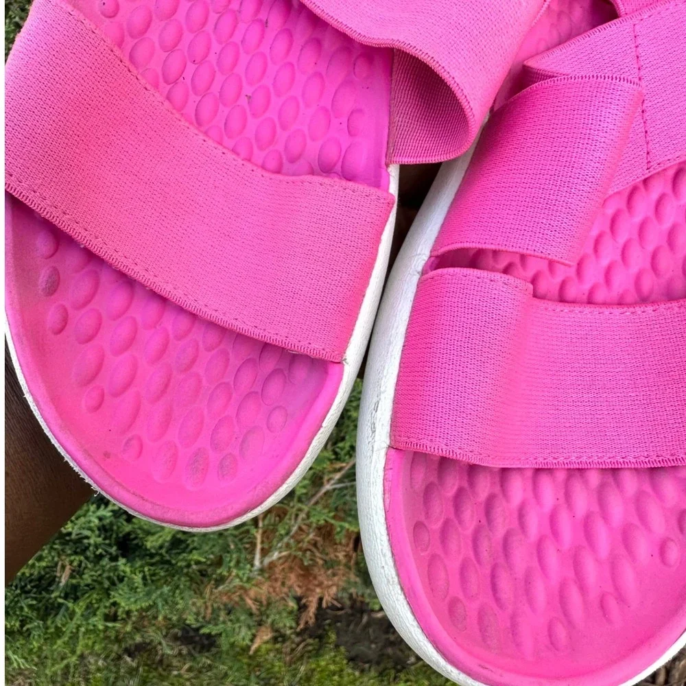 Crocs Women's LiteRide Stretch Sandals Size 7 Pink Shoes‎